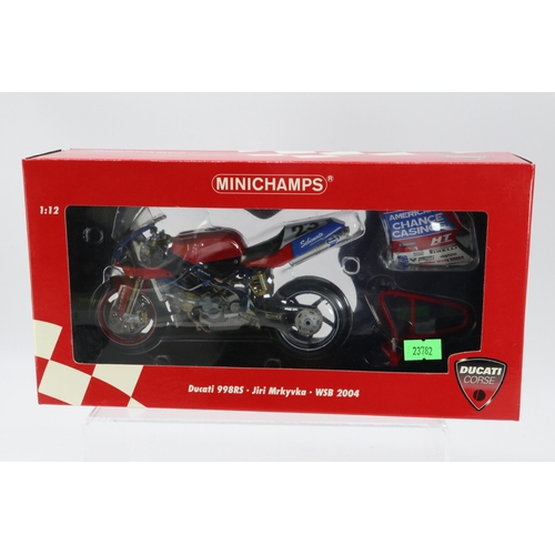 4 - Minichamps 1:12 scale Ducati 998RS Jiri Mrkyvka WSB 2004 in original packaging