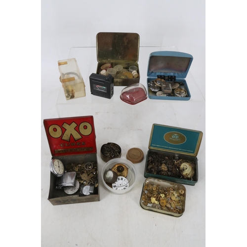 16 - Small box of watch and pocket watch spares