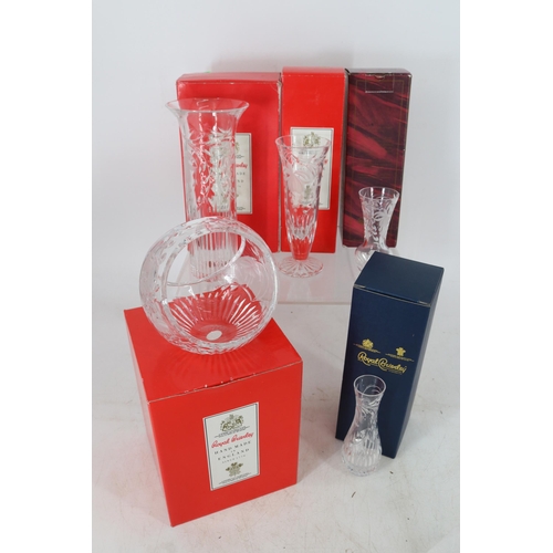 39 - A selection of boxed Royal Brierley cut glassware (5)