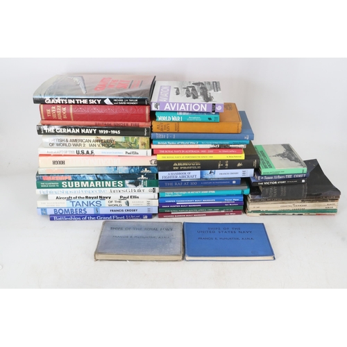 44 - Collection of military orientated books to include The Great War and assorted  military transportati... 