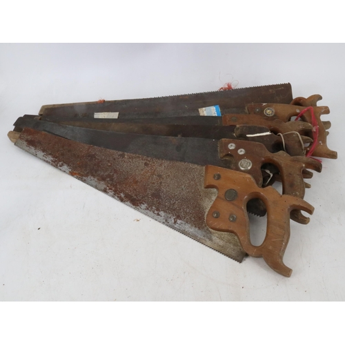 341 - A collection of vintage saws, together with jigs, blow torch, torque wrench etc..