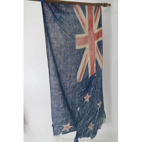 375 - A vintage Defense Alliance flag with a civil Indian Empire Ensign, another flag and an Ex-Naval semp... 