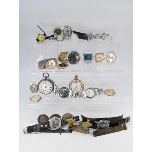 18a - Selection of assorted wristwatches, winders and automatics, untested.