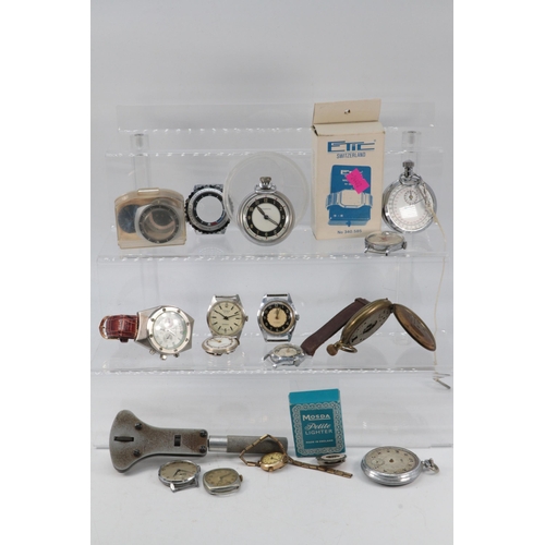 20a - Selection of assorted Wristwatches, tools all sorts untested.