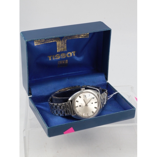 20c - Cased gents Tissot wristwatch automatic Seastar, appears to be running but not tested over time.