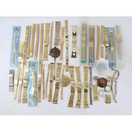 24 - Assorted wristwatch parts, straps, allsorts