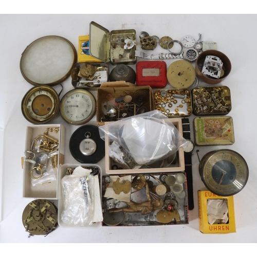 42 - Large assorted mix of watch and clock parts / spares etc