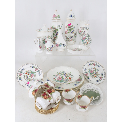 51 - Small amount of Royal Albert country roses and a larger quantity of Aynsley Pembroke (inspect) etc