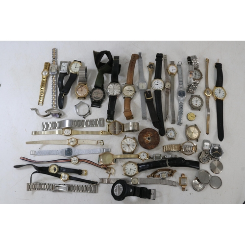 164 - A carton of assorted wristwatch parts