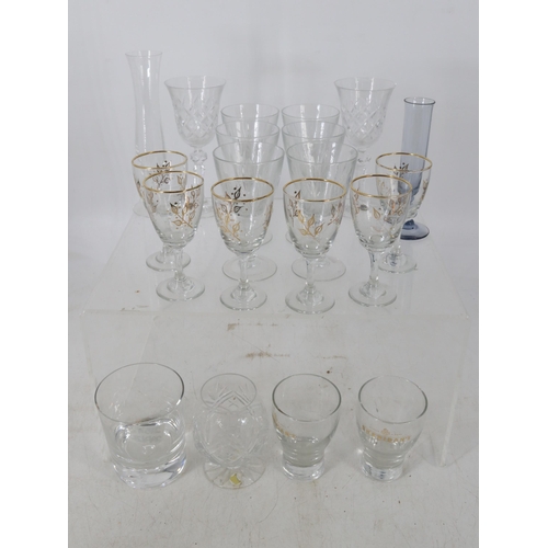 74 - Selection drinking glasses to include London, Bohemia, Royal Albert, Edinburgh etc