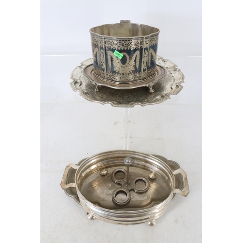 499 - Large selection of Silver plated items, trays, teapot and lots more