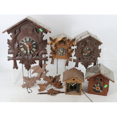 500 - Quantity of cuckoo clocks, spares and repairs