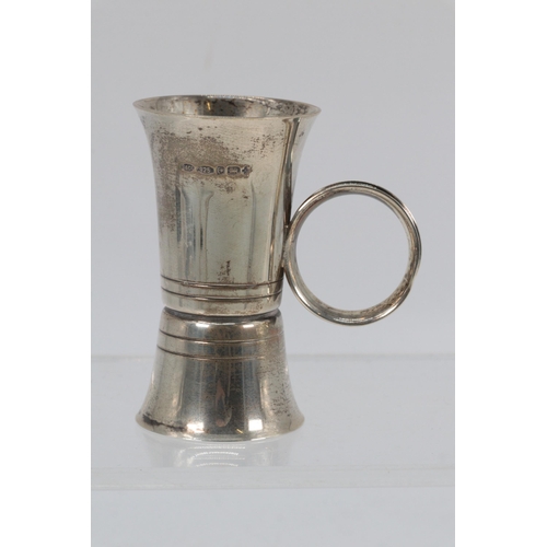 11 - Silver hallmarked measure cup / stirrup