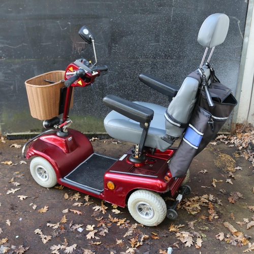 3 - Shoprider deluxe S-889 Norman Rodeo mobility scooter with keys, battery pack, backpack, instructions