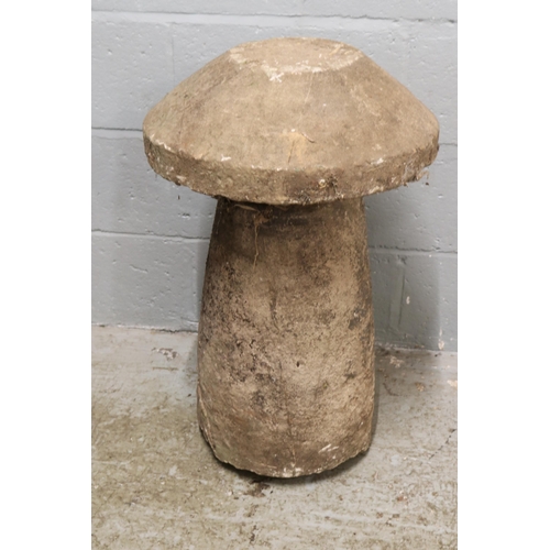 10 - Composite staddle stone measures approx 74cm h