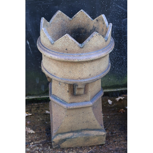 22 - Cream chimney pot measures approx 29 inch