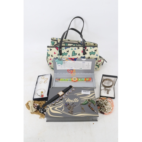 37 - Radley bag, boxed swatch watch 'Singapore millennium watch' together with a sealed matte nail polish... 