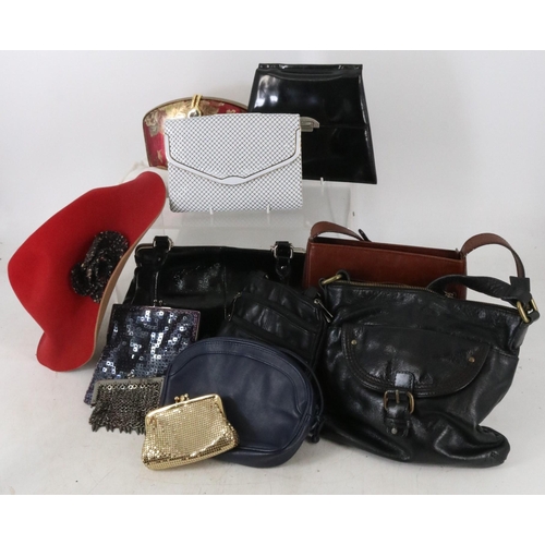 38 - Small collection of handbags, purses and clutch bags some with dust bags to include a Jasper Conran ... 