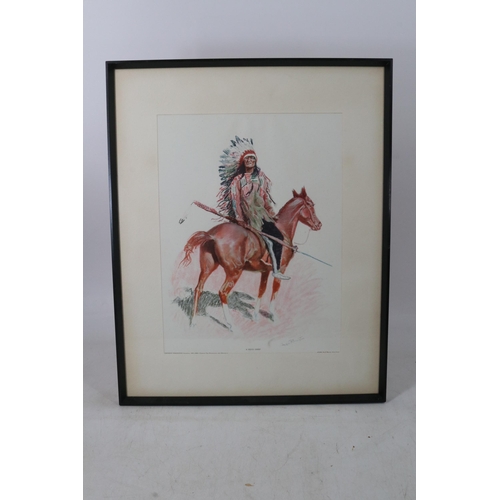 19 - Two prints of Native Americans by Frederic Remington a Sioux Chief and a Cheyenne Buck