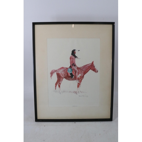 19 - Two prints of Native Americans by Frederic Remington a Sioux Chief and a Cheyenne Buck