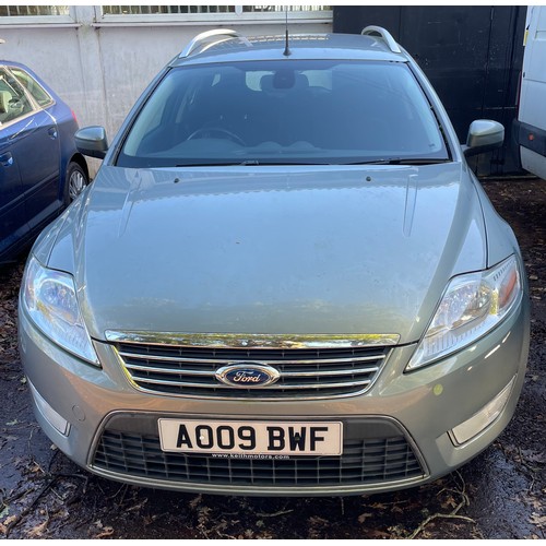 2A - Ford Mondeo 2009 5 door, manual. Two keys (note - no V5, flat battery) AO09 BWF mileage approx 81,89... 