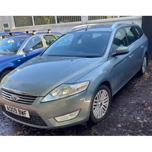 2A - Ford Mondeo 2009 5 door, manual. Two keys (note - no V5, flat battery) AO09 BWF mileage approx 81,89... 