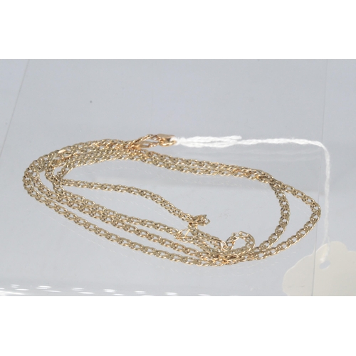 20 - 9ct gold necklace. Weighs approx. total length 68cm, approx. 6.7g