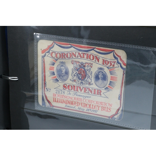 263 - Bournemouth various road transport including tram crash 1908, special 1937 coronation card for Troll... 