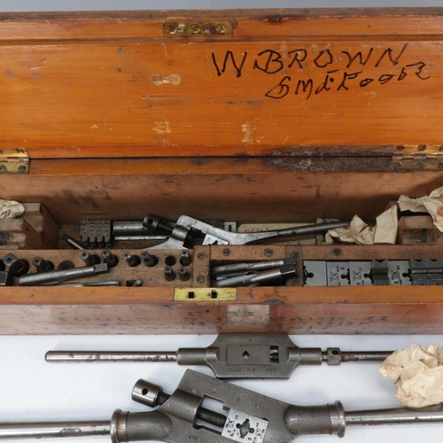 292 - WW1 era wooden box full of assorted tools.  Box is marked Tools SC MKII 1917.