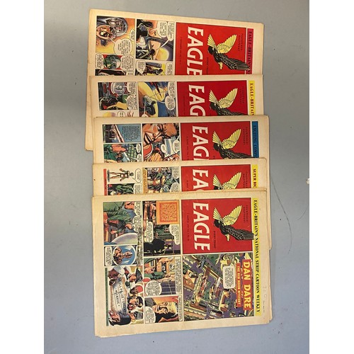 295 - A selection of Eagle comics to include 1950 issue 4, 13, 1951 volume 2 No. 23, Volume 2 No. 29, Volu... 