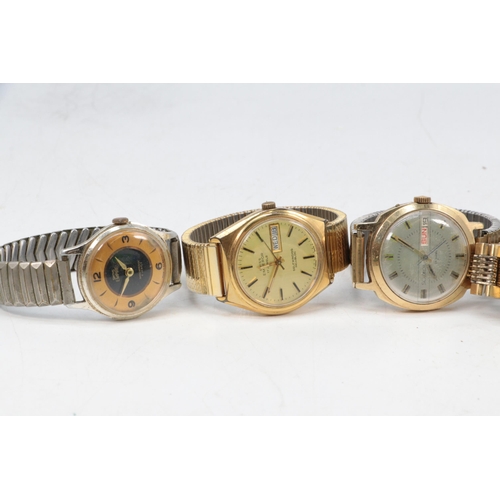 86 - Swiss Emperor self winding day date wristwatch together with a Sekonda day date, another Sekonda, a ... 