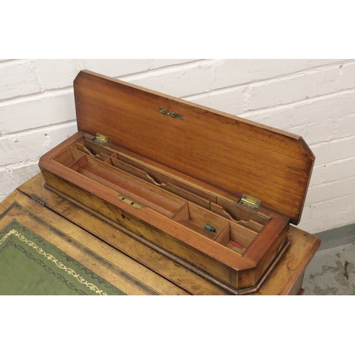 482 - Victorian walnut davenport desk