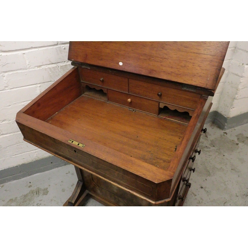 482 - Victorian walnut davenport desk