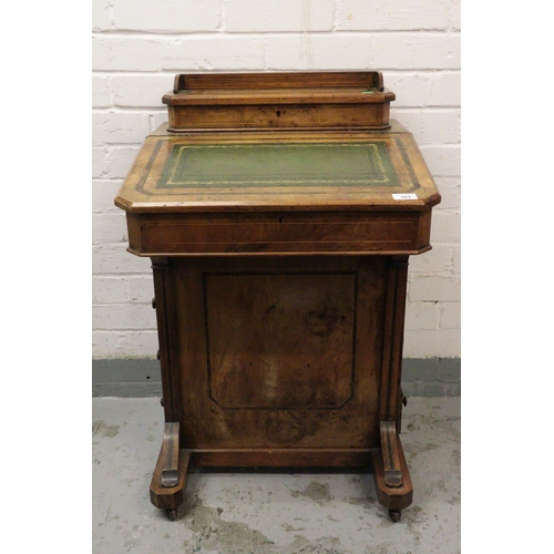 482 - Victorian walnut davenport desk