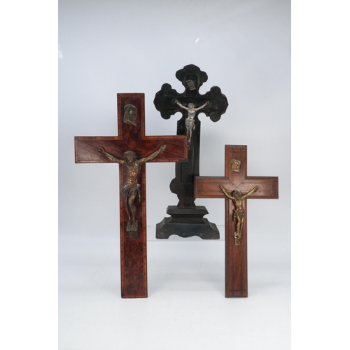 574 - Three early 20th century crucifixes