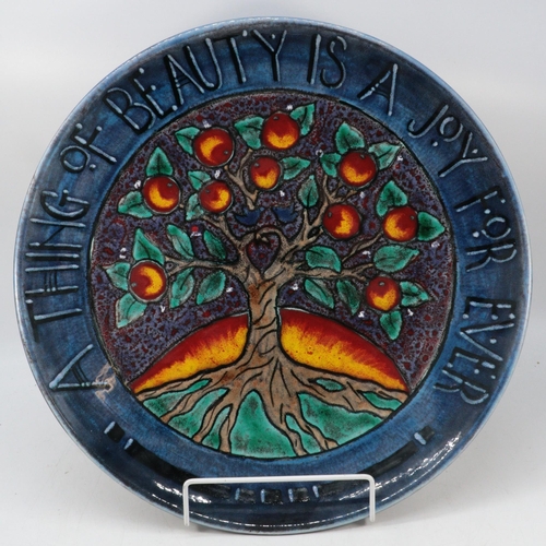 575 - A Poole Pottery limited Edition 230/500 The tree of life charger (approx 40cm diamter)