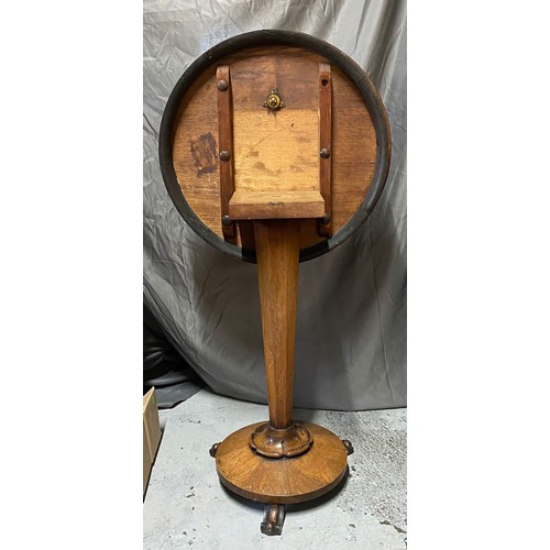 289 - Antique mahogany tilt top chess table on tapering column base. (approx. 55cm diameter, height approx... 