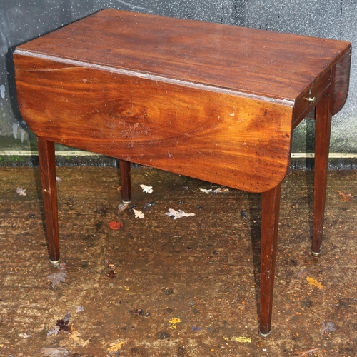 84 - Single drawer side table with leaves, measures approx. 81cm w x 48cm d x 75cm h (extended 94cm w)