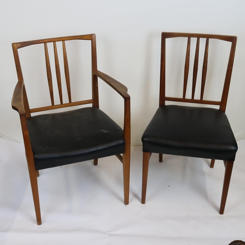 138 - A set of eight Gordon Russell for Heals Mahogany chairs. 6 chairs, two carvers. (NOTE - THE ORIGINAL... 