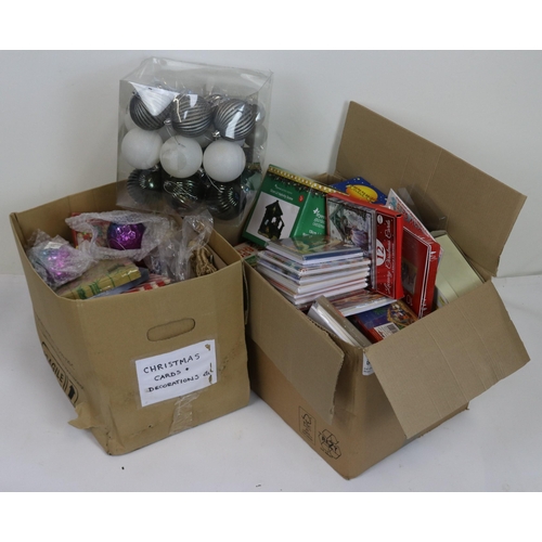 162 - Large collection of crafting supplies, Christmas items, children books etc