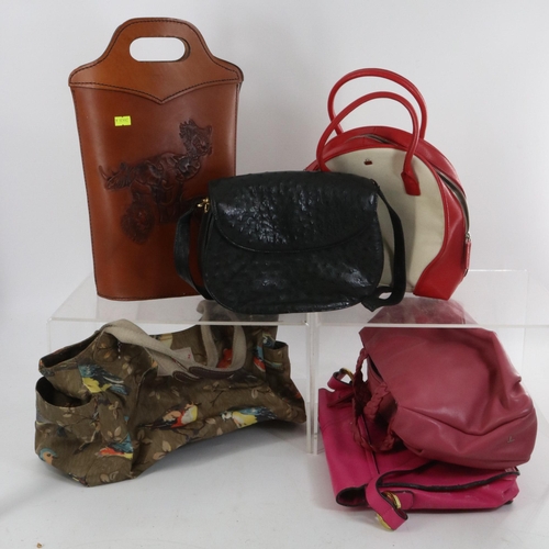 292 - A selection of sundries to include Cath Kidston bag, leather wine holder, Billy bag, Hotter shoes to... 