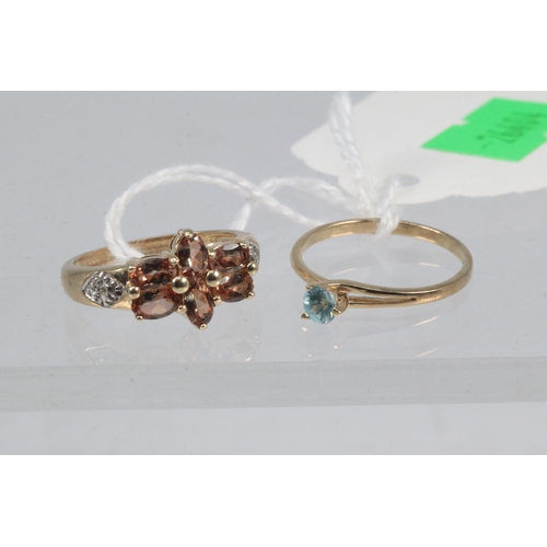 35 - Two 9ct gold rings (approx. weight 5g, Approx. ring size N)
