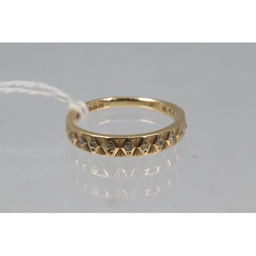 41 - 18ct gold and diamond half eternity ring (approx. weight 3g, approx. size N)