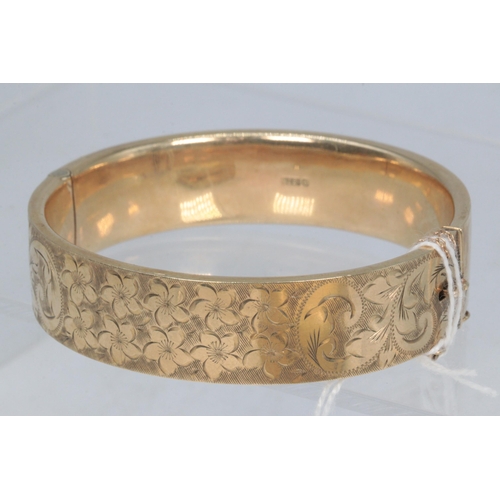 47 - 9ct gold Bangle, hallmarked (approx. weight 21.2g)