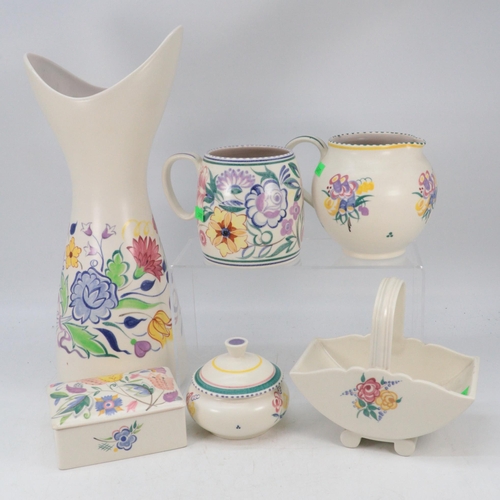 321 - A quantity of Poole Pottery white bodied items to include vases and jugs