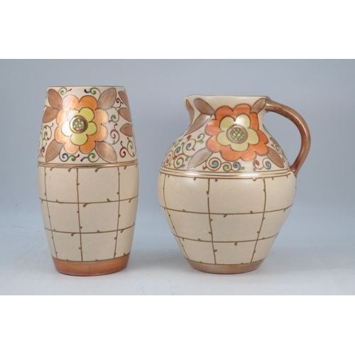 329 - Two Burleigh ware Charlotte Rhead vases