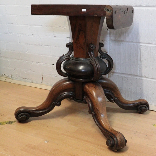 334 - Antique Rosewood tilt top breakfast table (measures approx. L144cm x W102cm)