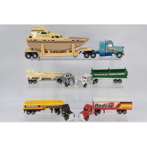 379 - Matchbox container lorry together with other Matchbox lorries etc