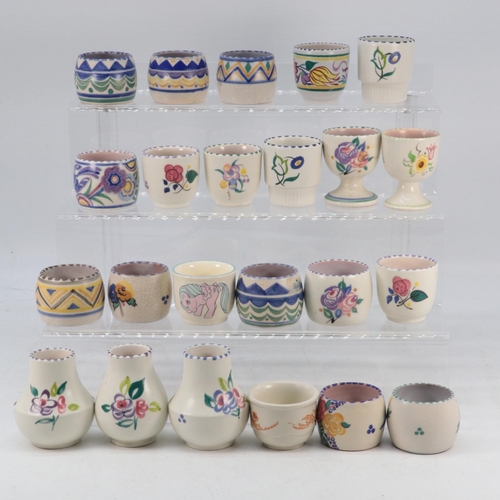 441 - Good selection of Poole England egg cups and pepperettes