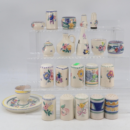 441 - Good selection of Poole England egg cups and pepperettes